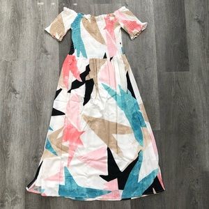 Off the shoulder midi dress